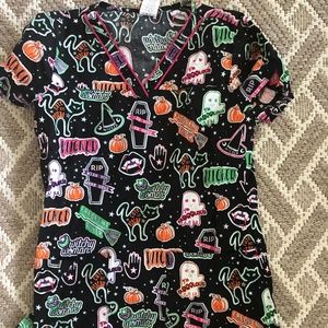Halloween Scrub Top